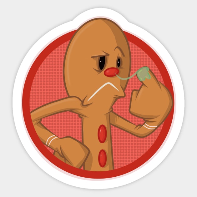 Gingerbread snot Sticker by CoySoup